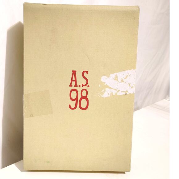 A.S.98 Pietro Wedge Heel Pumps Round Toe Studded Black Womens US 8.5 EU 39 UK 6 - Picture 11 of 12